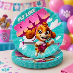 Paw Patrol Girl Skye Premium Dessert Plates-8Pk